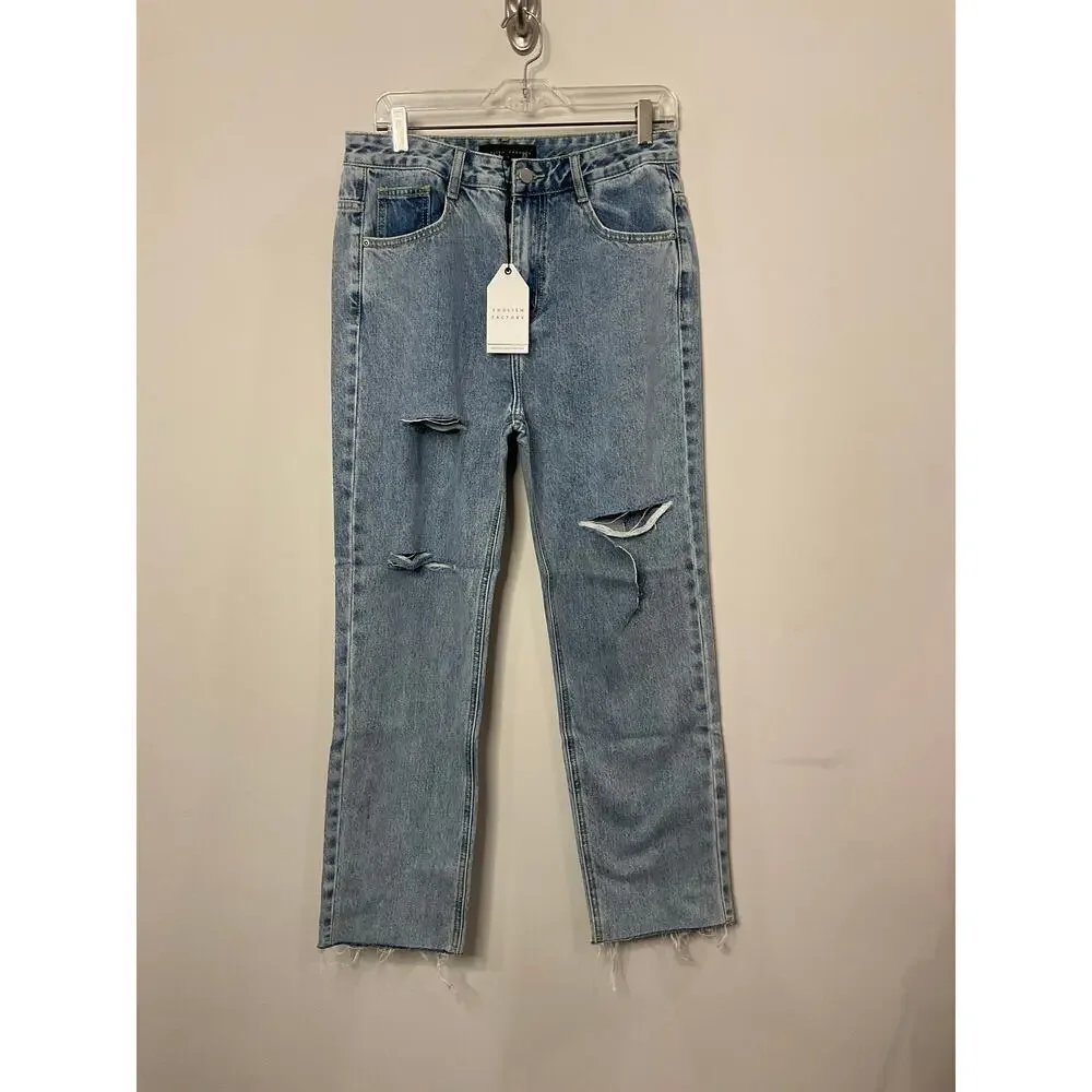 English Factory‎ Destroyed Mom Jeans NWT